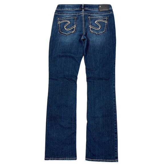 Silver Aiko Slim Bootcut Jeans Sz 29" Dark Wash Stretch Denim Western Rodeo - Picture 2 of 13